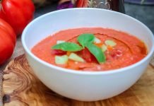 Receta de sopa de pepino y tomate